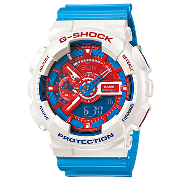 Đồng Hồ Nam Casio G-Shock GA-110AC-7ADR - G-Shock Phiên Bản Doreamon (Đỏ-Trắng-Xanh) -