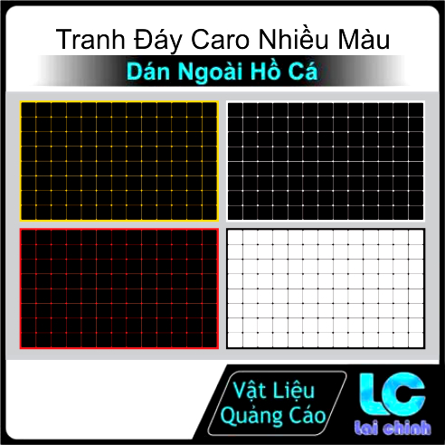 Tranh Dán Đáy Hồ Cá Caro nhiều màu