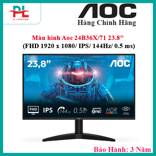 Màn hình Aoc 24B36X/71 23.8" (FHD 1920 x 1080/ IPS/ 144Hz/ 0.5 ms) Màn hình Aoc 24B36X/71 23.8" (FHD