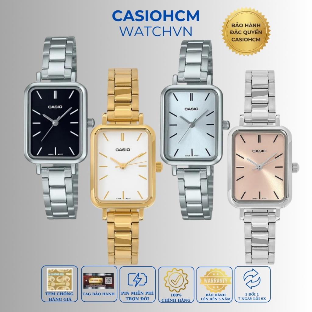ĐỒNG HỒ NỮ CASIO LTP-V009D BẢO HÀNH 12 THÁNG Dây thép không ghỉ - WatchVN