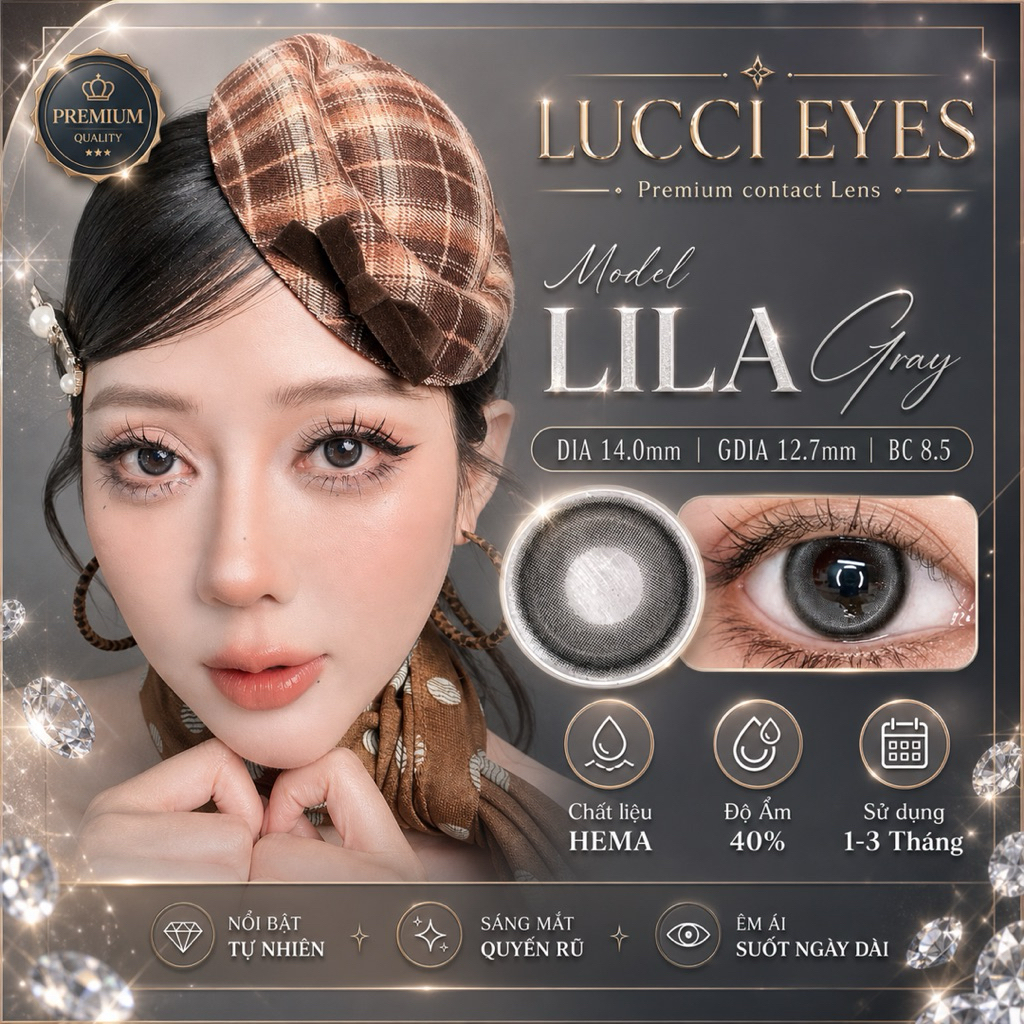 LILA GRAY - xám tự nhiên  - OLIVIA MONROSE LENS