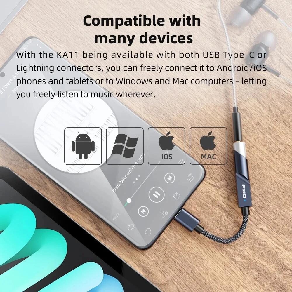 FiiiO KA11 DAC HiFi Cao Cấp 32bit / 384KHz DSD256 CS43131 SGM8262 OpAMP USB-C Sang 3.5mm Hỗ Trợ MIC | BigBuy360 - bigbuy360.vn