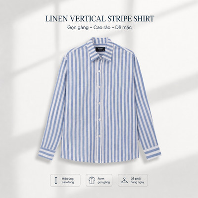 Áo sơ mi ROWAY form regular | dài tay linen