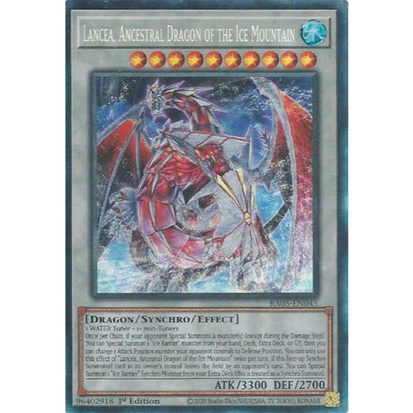 [ Bài Yugioh Chính Hãng ] Lancea, Ancestral Dragon of the Ice Mountain - RA05-EN045 - Ultimate/Colle