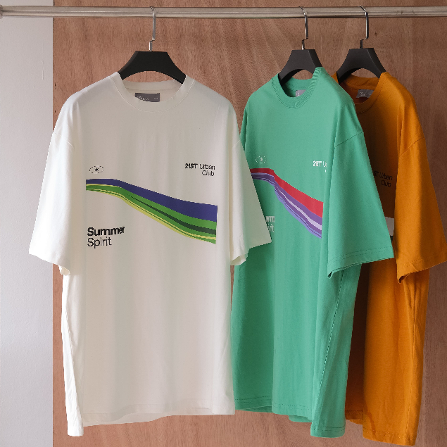 Áo phông dáng oversized hoạ tiết 21ST URBAN Summer Spirit