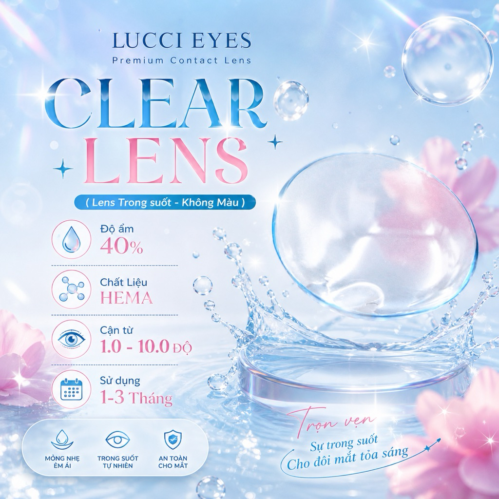 LENS TRONG SUỐT OLIVIA MONROSE - Lens không màu , Lens tự nhiên , Lens trong suốt