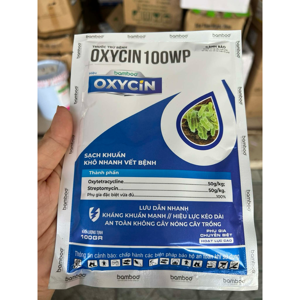 OXYCIN 100WP GÓI 100gr sạch khuẩn - khô nhanh vết bênh,...