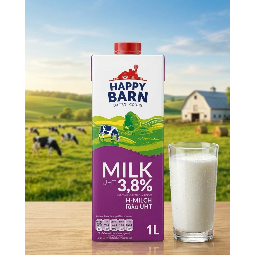 Sữa tiệt trùng Happy Barn 3,8%