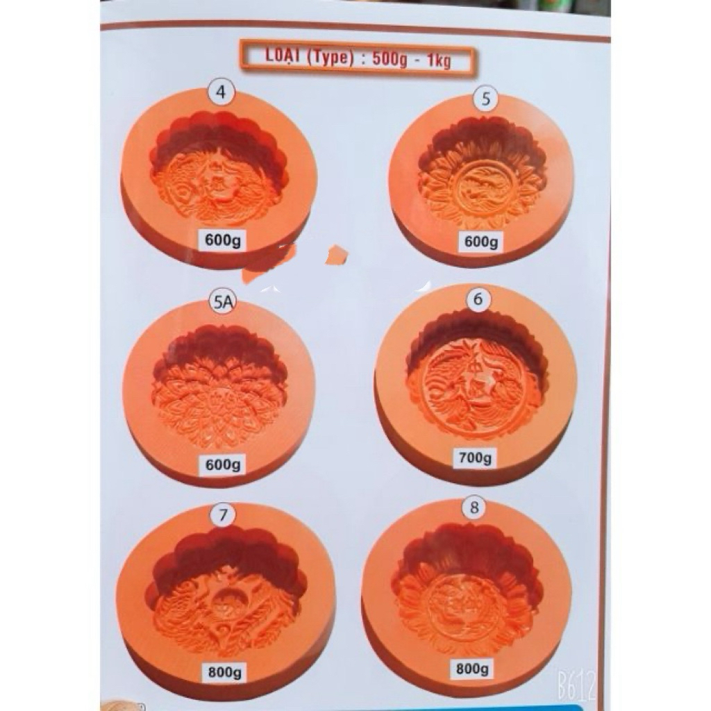 KHUÔN TRUNG THU NHẬN 500g , 600g,700g, 800g