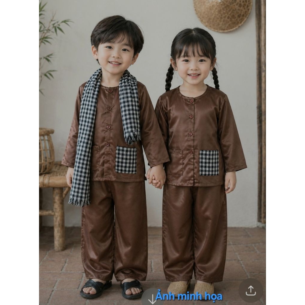 Bà ba khăn rằn cho bé