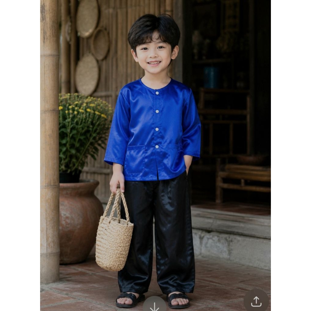 Bà ba xanh quần đen cho bé 7_45kg