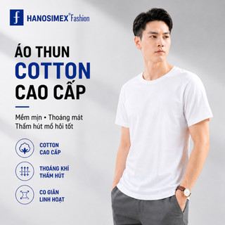 Áo Cộc tay đông xuân nam Hanosimex 100% Cotton thấm hút,mềm mỏng, dễ chịu - Hàng Chính Hãng
