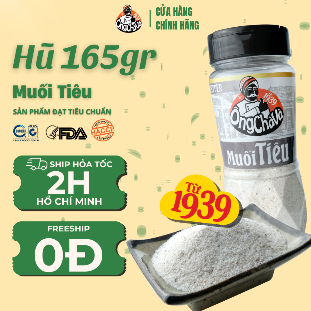 Muối Tiêu Ông Chà Và 165g (Roasted Salt & Pepper)