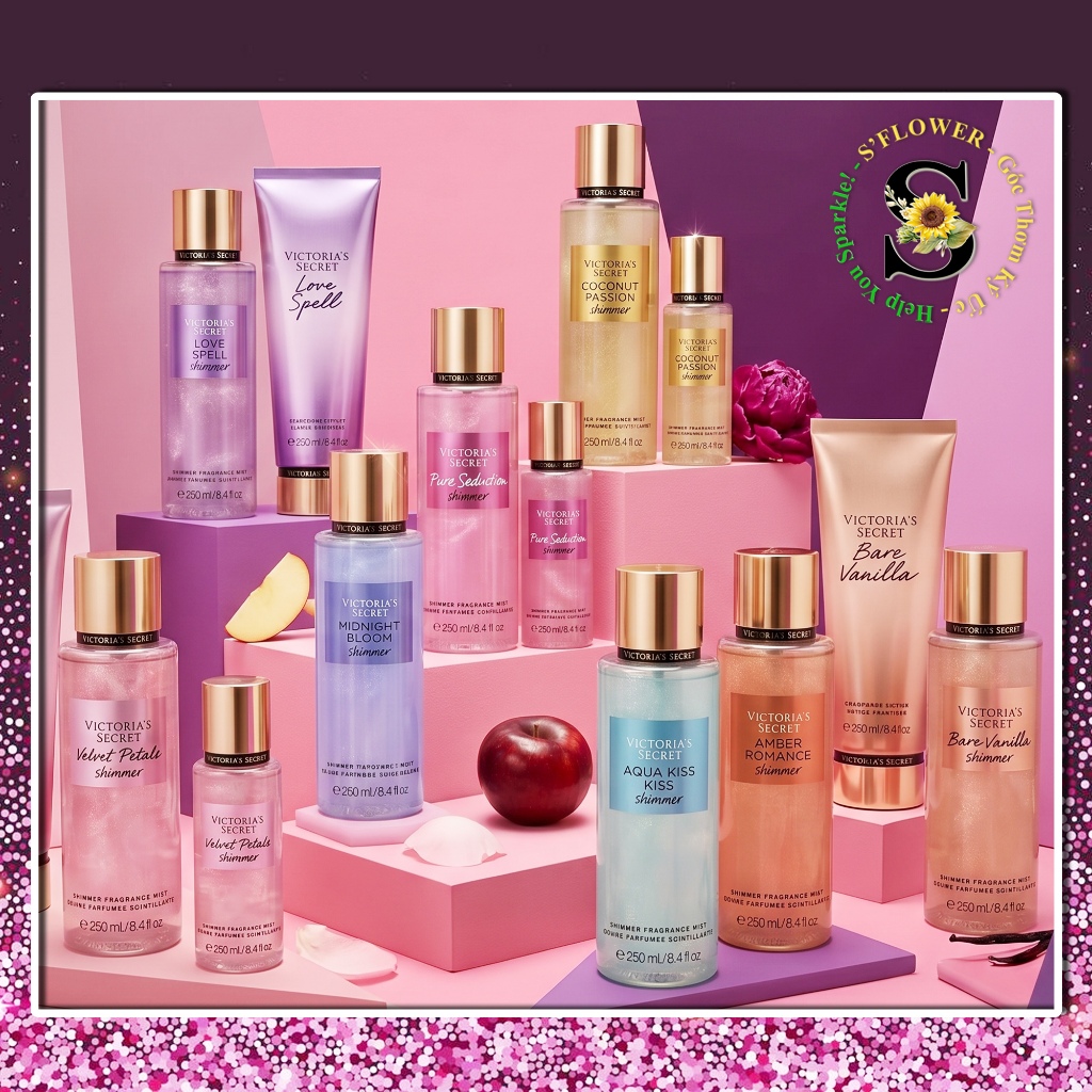 ✨BST ÁNH NHŨ | Xịt Thơm Nước Hoa Toàn Thân Victoria’s Secret Shimmer Fragrance Mist (250ml)