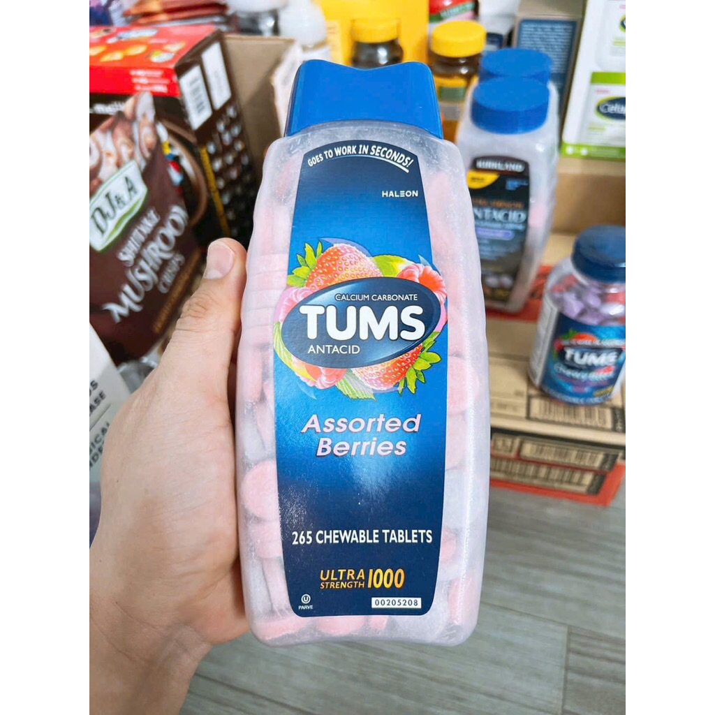🍭🍭Tums Antacid Assorted Berries 265 viên Mỹ. 🇺🇸🇺🇸
