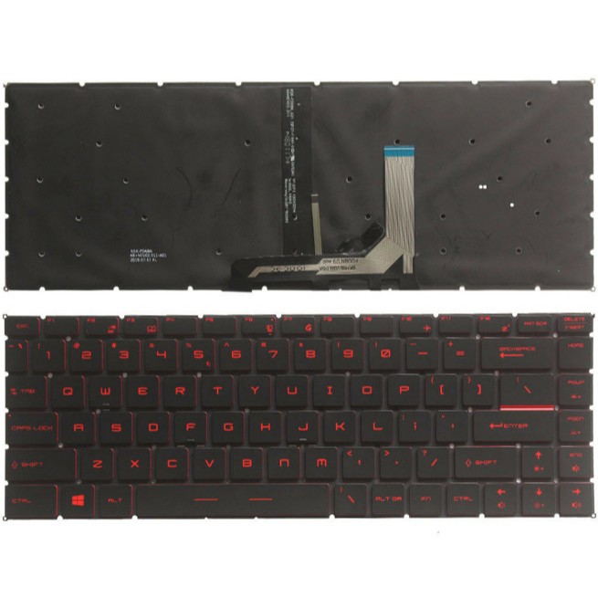 Bàn phím laptop Msi GF65 Thin 10UE MS-16W2 (Có Đèn)