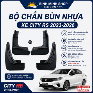 Chắn Bùn Nhựa Honda City Rs 2023-2026 | Bộ Chắn Bùn Ô Tô Chuẩn Form Theo Xe, Chống Bẩn, Tặng Ốc Vít