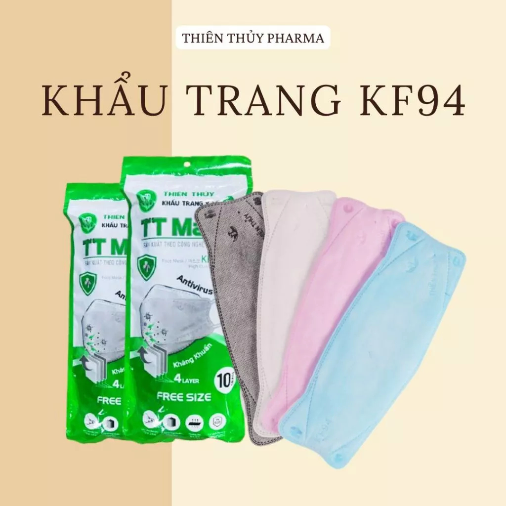 [CÓ VAT] THÙNG 1000 CÁI KHẨU TRANG KF94, 9A THIÊN THỦY CHÍNH HÃNG, KHẨU TRANG CHỐNG BỤI, TIA UV