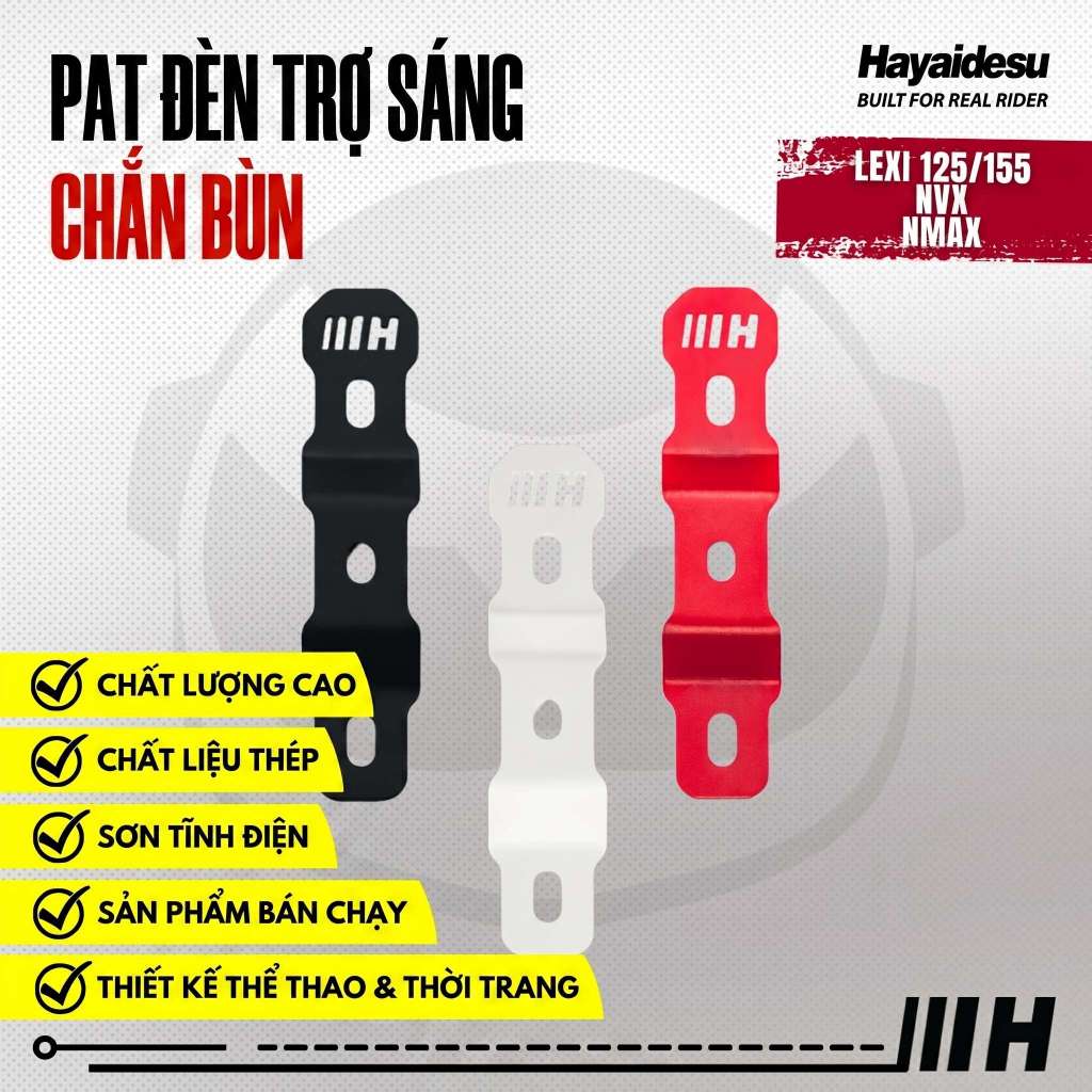 Hayaidesu Yamaha NMAX, LEXI, NVX -  Pát gắn đèn trợ sáng chân phuộc chính hãng