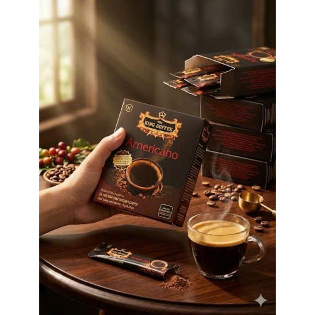 Cà phê đen TNI King Coffee Americano Premium 15g
