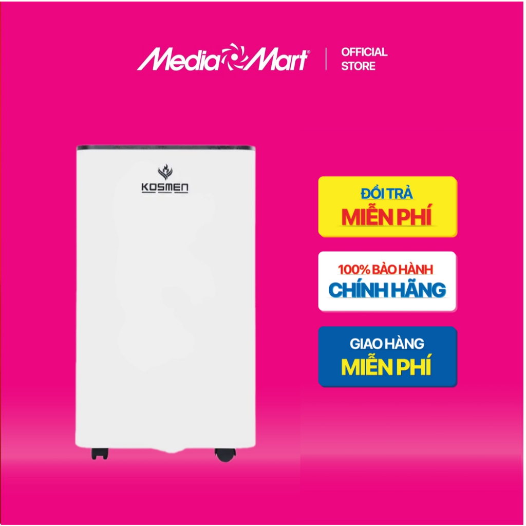 [ Mediamart Mall ] Máy hút ẩm Kosmen KM-60S BH chính hãng,Ship 0đ