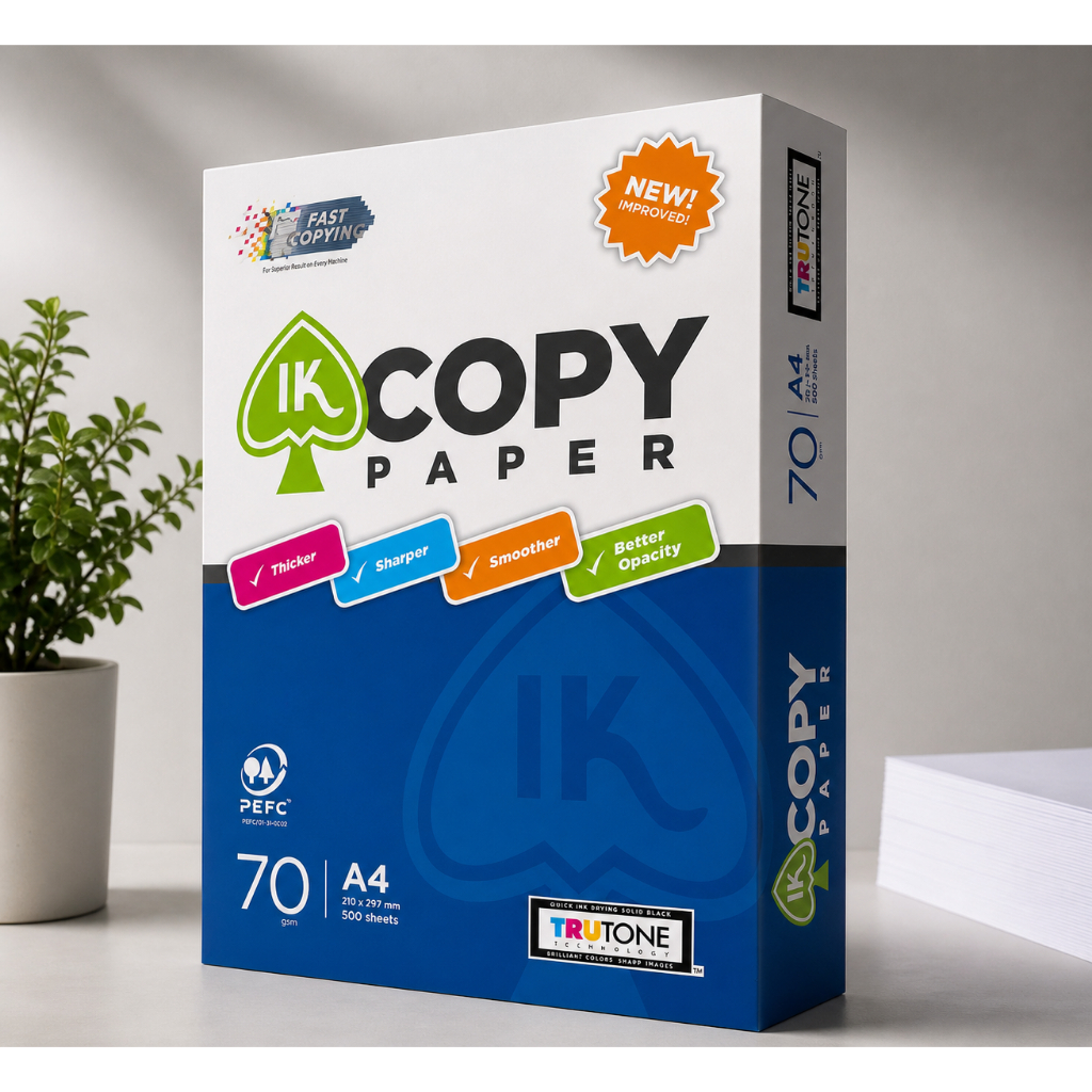 Giấy A4 Thiên Long IK Copy 70/80gsm - Giấy in A4 đều màu