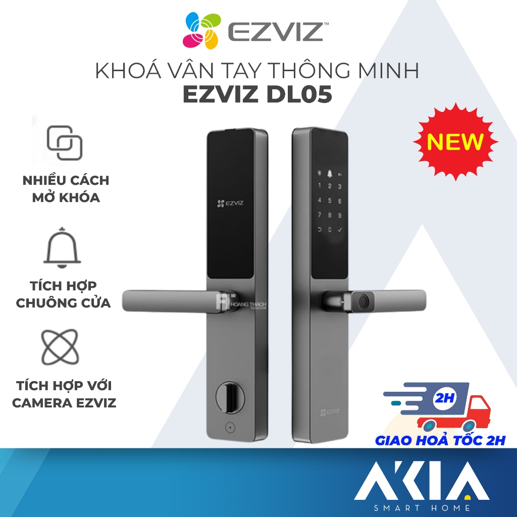 Khóa vân tay EZVIZ DL05 - Nhiều cách mở khóa, Hỗ trợ 50 người dùng, chính hãng BH 2 năm