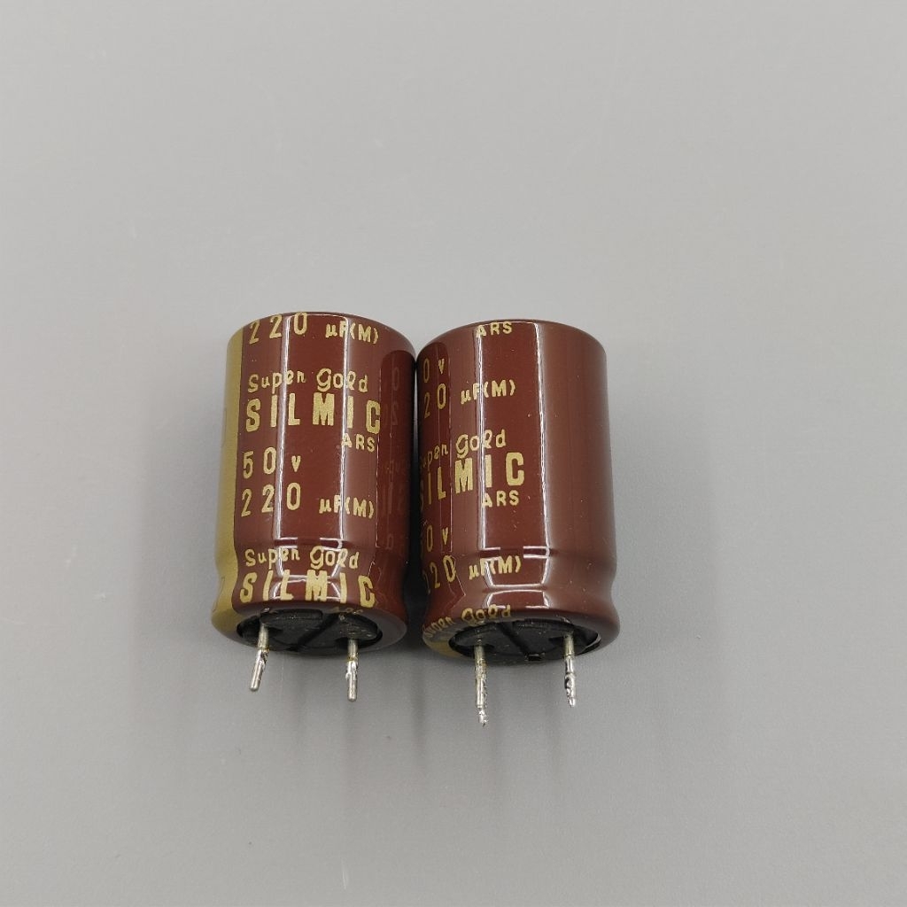 Cặp Tụ điện 50V 220uF Elna Silmic ARS Super Gold tháo máy
