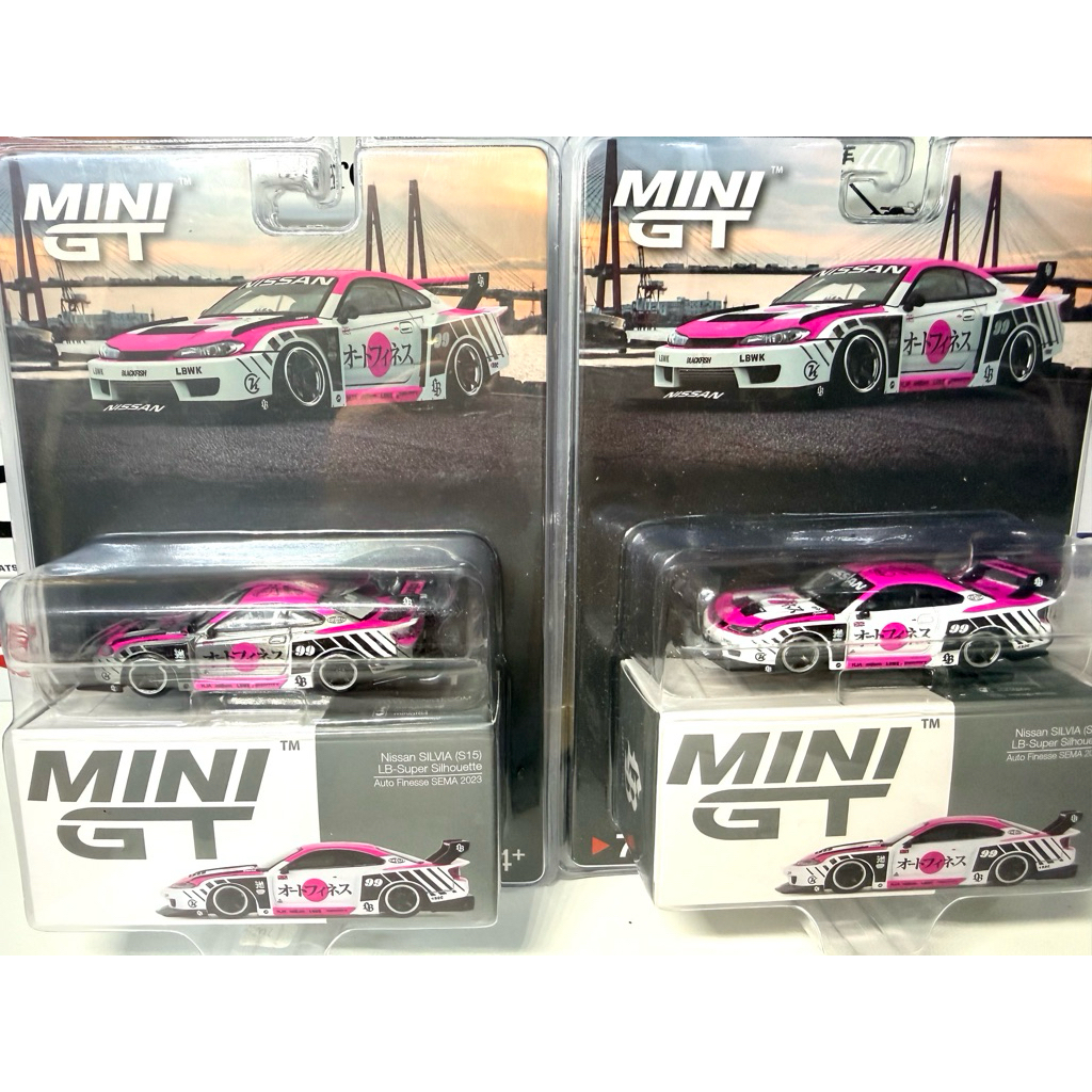 Bộ xe mô hình Mini GT Nissan Silva S15 LB-Super Sihouette