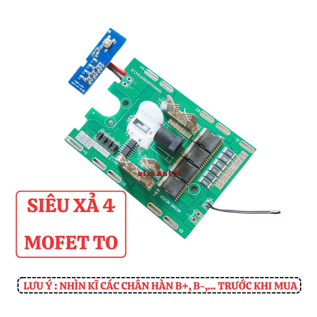 Mạch Pin Makita 4S 5S 21v 180A 4 Fet lớn tải cao cho máy công cụ