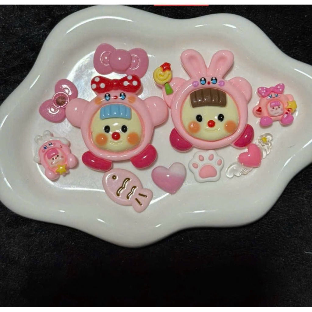 Charm gắn dép LOPPY HỀ THỎ HỒNG siêu xinh yêu - phụ kiện gắn dép