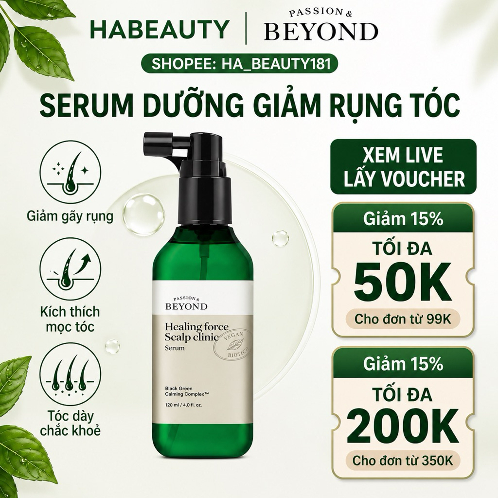 Serum dưỡng da đầu giúp Giảm rụng, Kích mọc tóc Thuần chay BEYOND Healing force Scalp clinic Serum 1