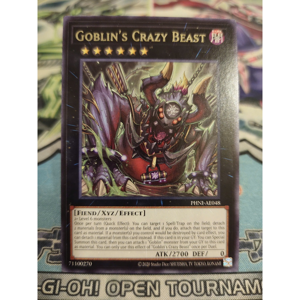 Thẻ bài Yugioh chính hãng - Goblin's Crazy Beast - PHNI-AE048 - Rare