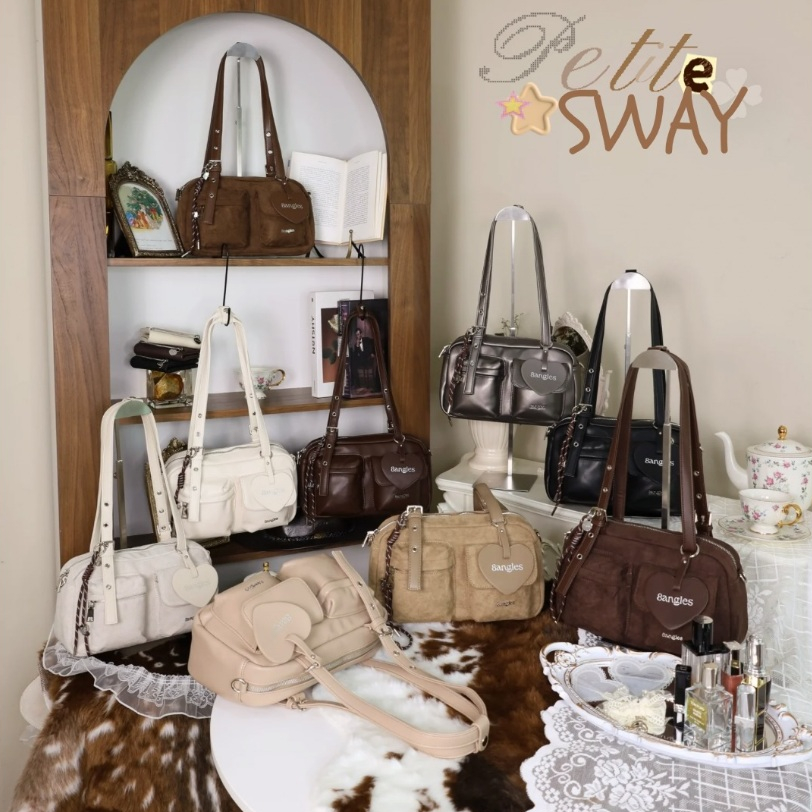 [SẴN] Túi Đeo Vai Túi Hộp 8angles Petite Sway Nhiều Ngăn Kèm Charm Dây + Dây Dài Đeo Chéo