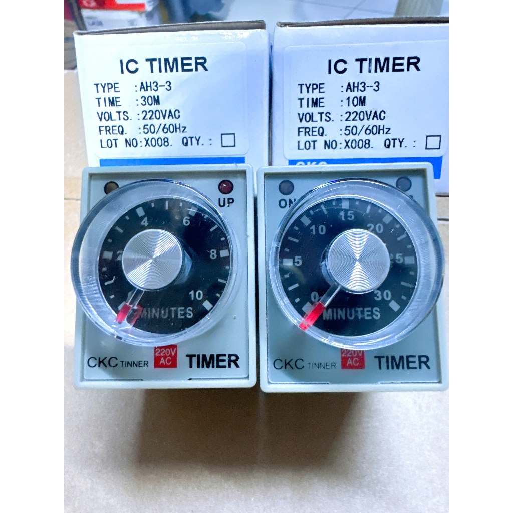 Rơ le thời gian CKC AH3-3 220VAC kèm đế, timer điện tử, timer CKC AH3-3