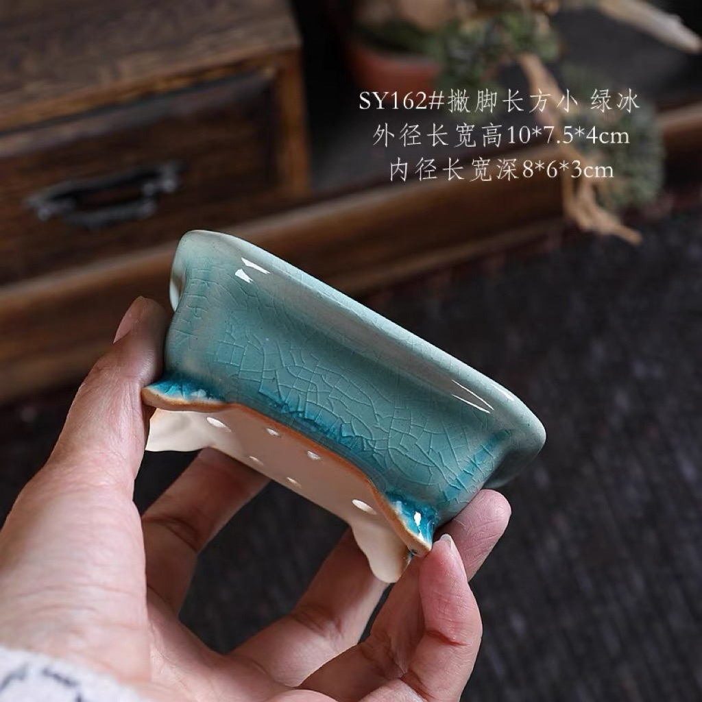 Chậu tàu chữ nhật chậu tráng men thủ công cao cấp.