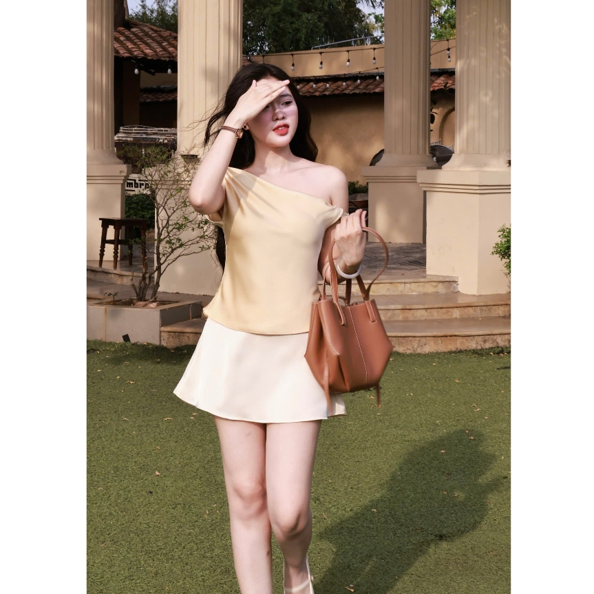 LYC FASHION - Chân Váy Lụa Ngắn Hàn Châu Có Dây Kéo (không có quần bảo hộ) | BigBuy360 - bigbuy360.vn