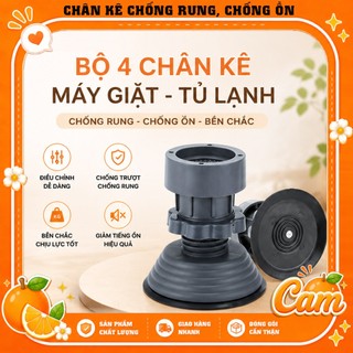 Chân Kê Máy Giặt Chống Rung Chống Ồn Tăng Giảm Chiều Cao, Đế Cao Su Chống Trượt Cho Máy Giặt Tủ Lạnh