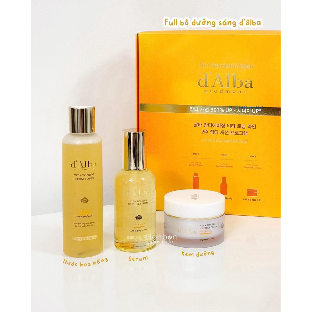 [Đọc kĩ mô tả] Sample 3 bước skincare d’Alba