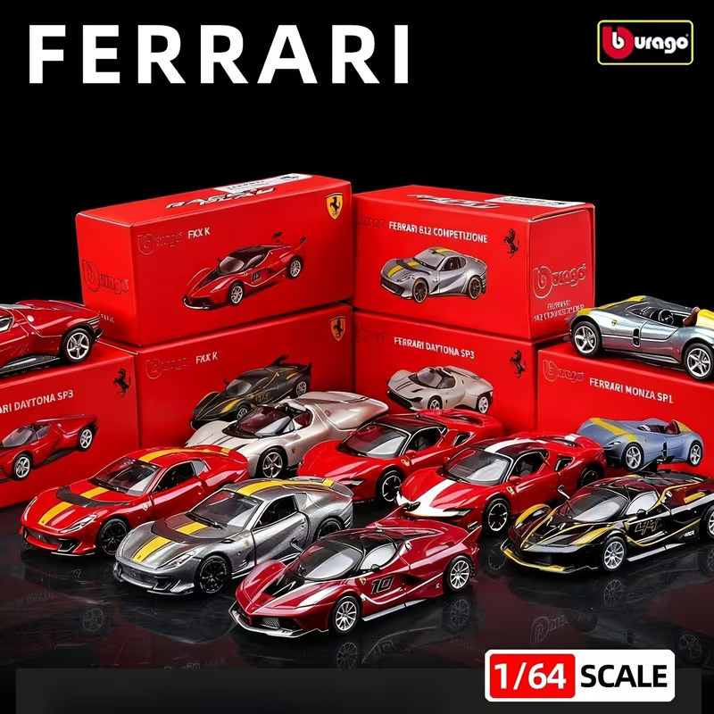 Các mẫu mô hình xe Ferrari SF90 F40 FXX K Laferrari kim loại tỉ lệ 1:64 Bburago 18-56115