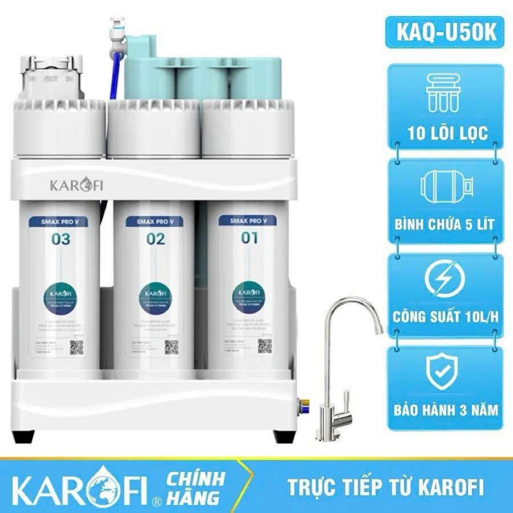 Máy lọc nước để gầm tủ Karofi KAQ U50K