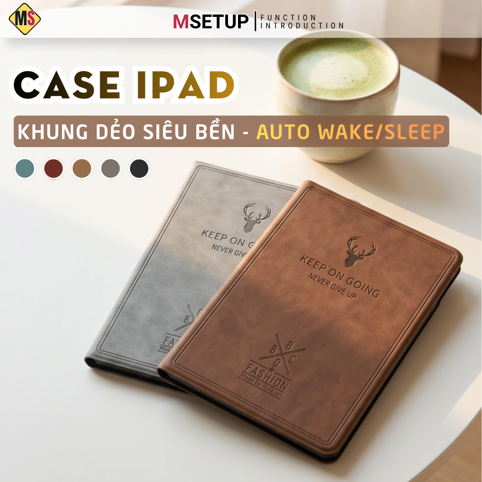 Ốp iPad Hươu Air 11 inch -  Air 4 5 6 7  M1 M2 M3 M4 M5 -  Air 1 2  9.7 inch/ Air 3 10.5" Keep On Going Chống Sốc