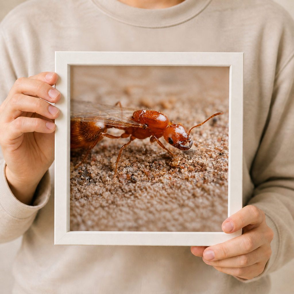 Mô Hình Kiến Cảnh Solenopis Geminata, Số Lượng 1 Queen + Eggs