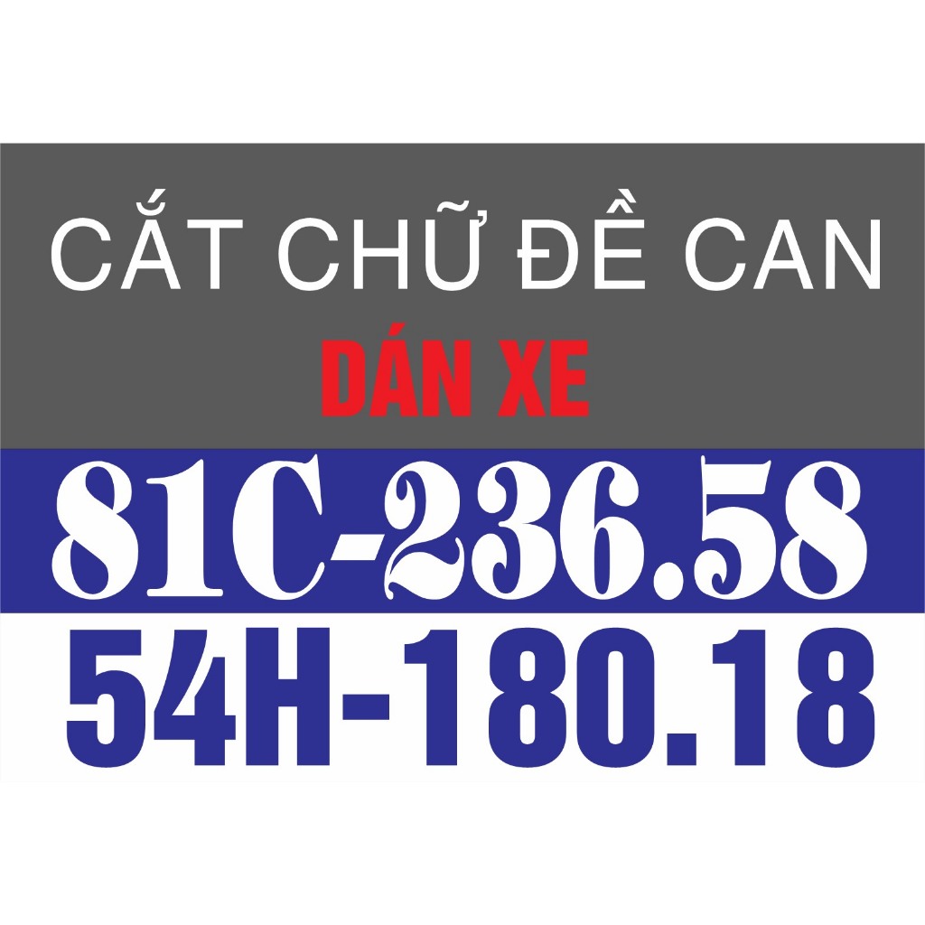 số xe, đề can dán số