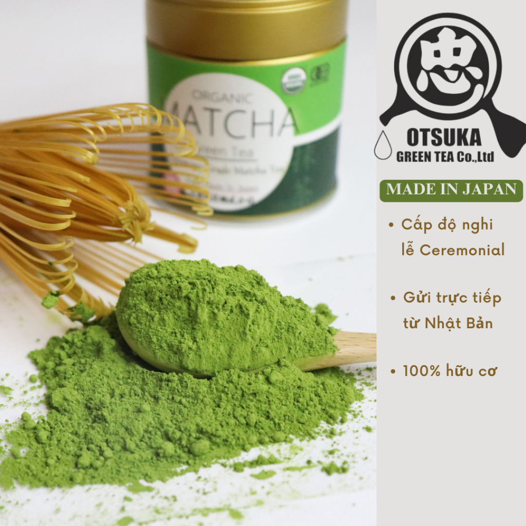 Bột Matcha Hữu Cơ Otsuka 30g – SAR0802-006 – Matcha Nhật Bản Dòng Nghi Lễ (Ceremonial Grade) Thưởng 