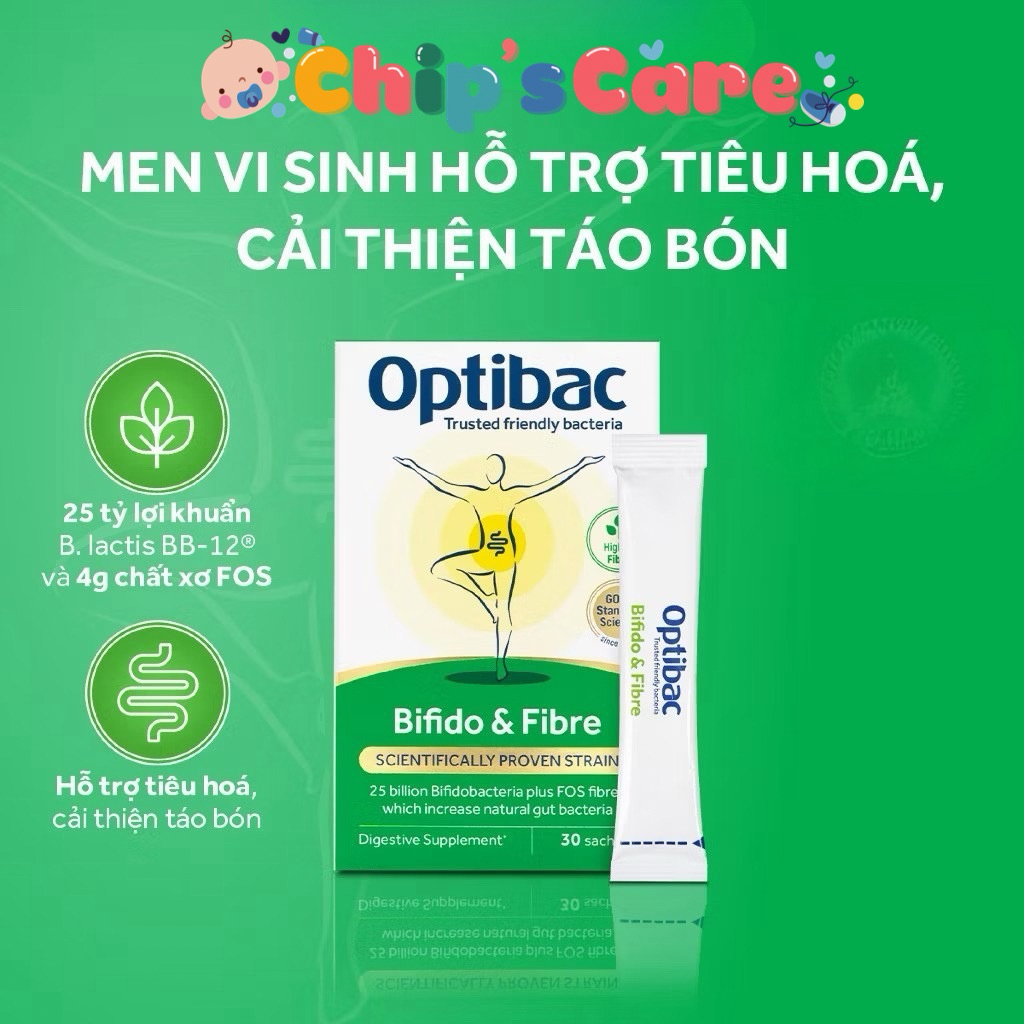 Optibac táo Bifido cho người từ 1 tuổi trở lên (hộp 30 gói)
