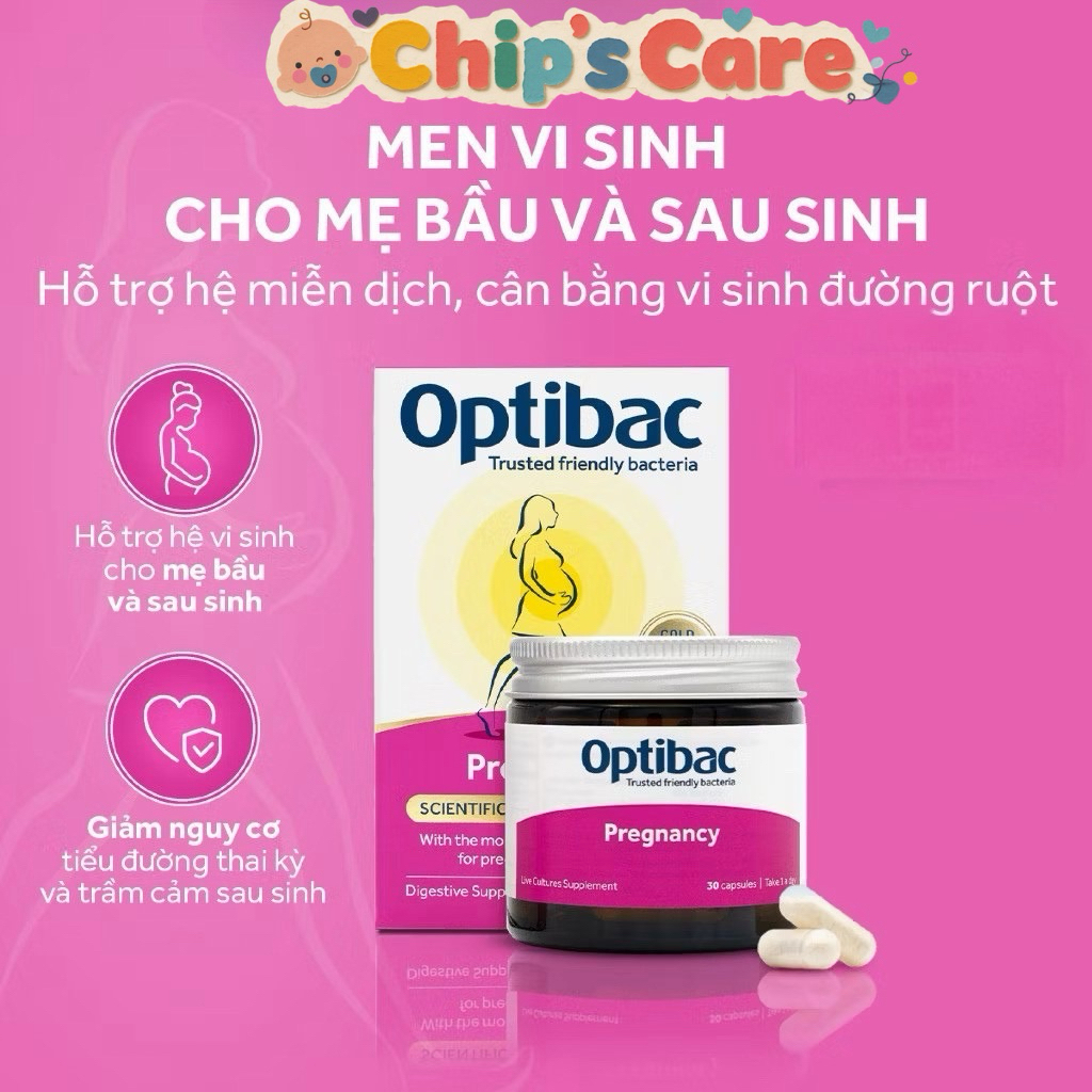 Optibac For pregnancy cho mẹ bầu bú (men optibac bầu)