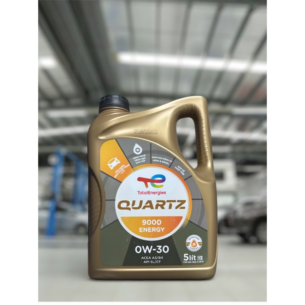 Nhớt động cơ xăng Total Quartz 9000 API SQ 5W30 4 lit