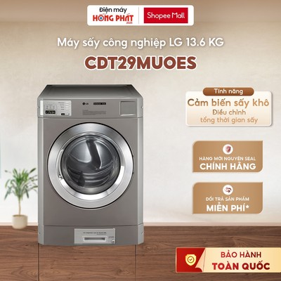 Máy Sấy Công Nghiệp LG cho tiệm giặt 13.6kg CDT29 coin type màu bạc CDT29MUOES [Freeship HCM]