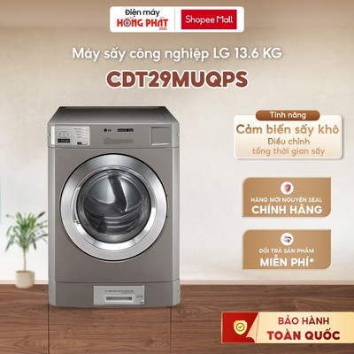 Máy Sấy Công Nghiệp LG cho tiệm giặt 13.6kg coin type màu bạc CDT29 bằng gas CDT29MUQPS [Freeship HCM]